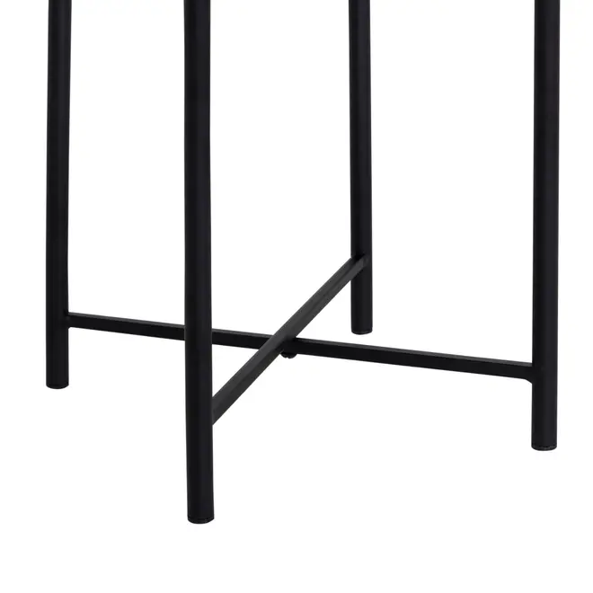 MESA LATERAL 45 CM X 44 CM ORGANIQUÊ - PRETO/NOZES - Foto 3