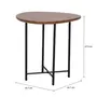 MESA LATERAL 45 CM X 44 CM ORGANIQUÊ - PRETO/NOZES - Foto 4