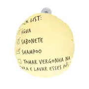 TOUCA PARA BANHO COM VENTOSA CHECK LIST SINCERO - LIMÃO SICILIANO/PRETO - Foto 1