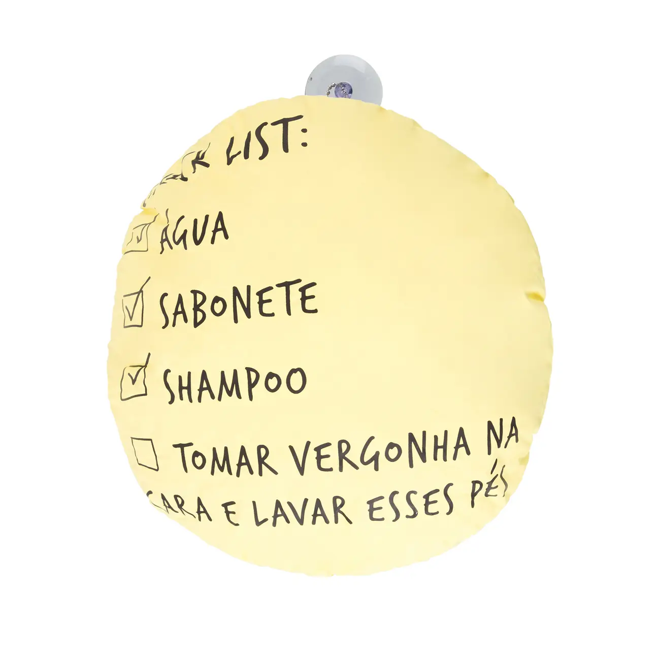 TOUCA PARA BANHO COM VENTOSA CHECK LIST SINCERO - LIMÃO SICILIANO/PRETO - Foto 1