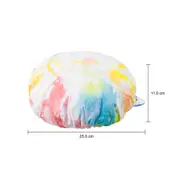 TOUCA PARA BANHO COM VENTOSA TO TIE DYE FOR - BRANCO/CORES CALEIDOCOLOR - Foto 4