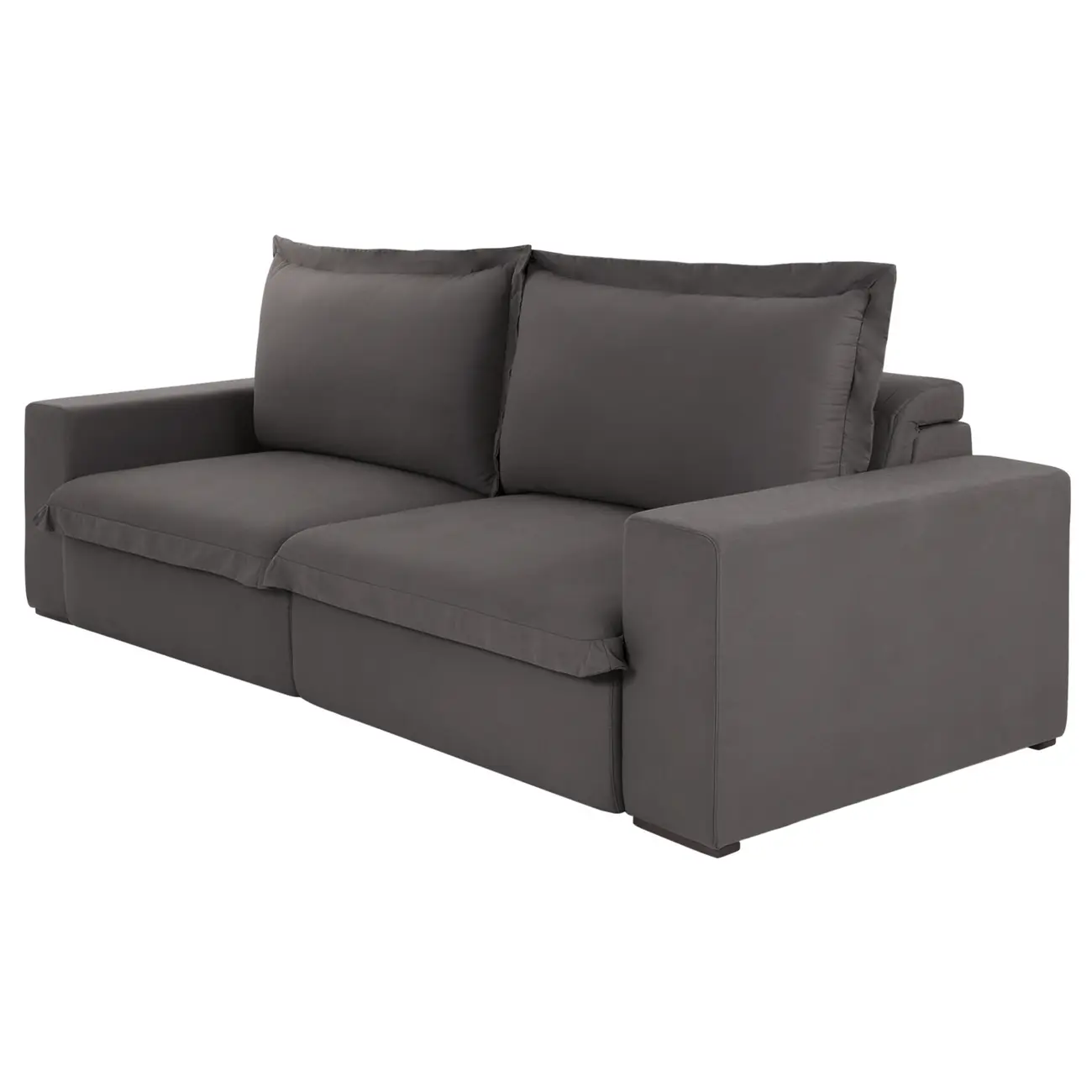SOFÁ RETRÁTIL E RECLINÁVEL BIPARTIDO 3 LUGARES HALKI - SARJA GRIS BRULÉ - Foto 2