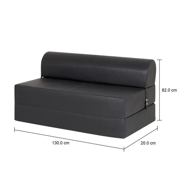 SOFÁ-CAMA 2 LUGARES COPE - CORSIN PRETO - Foto 8