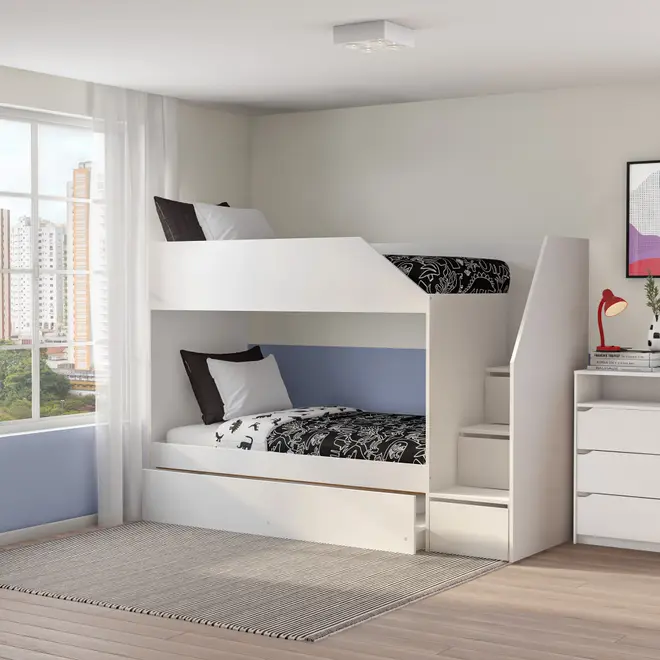 CAMA DE SOLTEIRO INFERIOR 88 CM MY DREAMS - BRANCO - Foto 6