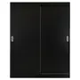 GUARDA-ROUPA DE CASAL 2 PORTAS DE CORRER 1,60 M FLOW - PRETO/BRANCO - Foto 1