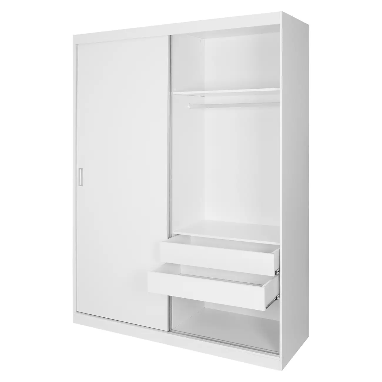 GUARDA-ROUPA DE CASAL 2 PORTAS DE CORRER 1,80 M FLOW - BRANCO - Foto 4