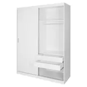 GUARDA-ROUPA DE CASAL 2 PORTAS DE CORRER 1,80 M FLOW - BRANCO - Foto 4