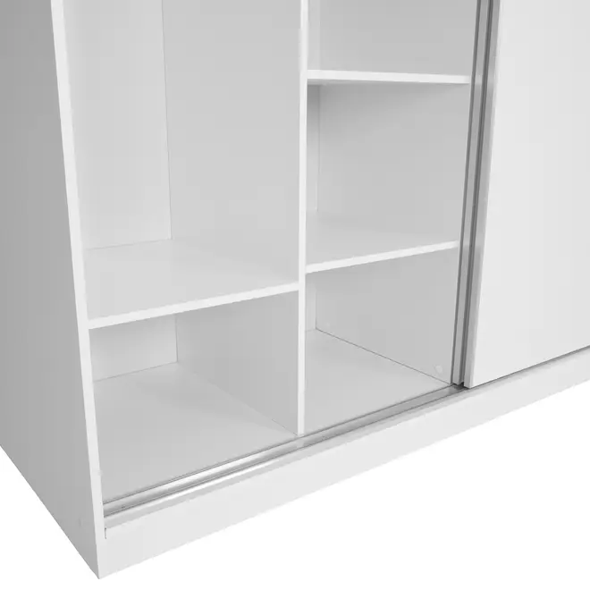 GUARDA-ROUPA DE CASAL 2 PORTAS DE CORRER 1,80 M FLOW - BRANCO - Foto 12