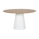 BRANCO/FREIJÓ - MESA REDONDA 1,35 M MAK WOOD