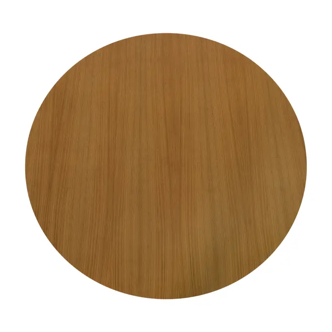 MESA DE JANTAR REDONDA 1,35 M MAK WOOD - BRANCO/FREIJÓ - Foto 3