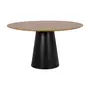 MESA REDONDA 1,35 M MAK WOOD - PRETO/NOZES - Foto 1