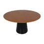 MESA REDONDA 1,35 M MAK WOOD - PRETO/NOZES - Foto 2