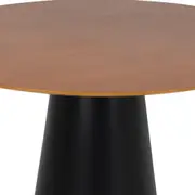 MESA REDONDA 1,35 M MAK WOOD - PRETO/NOZES - Foto 4