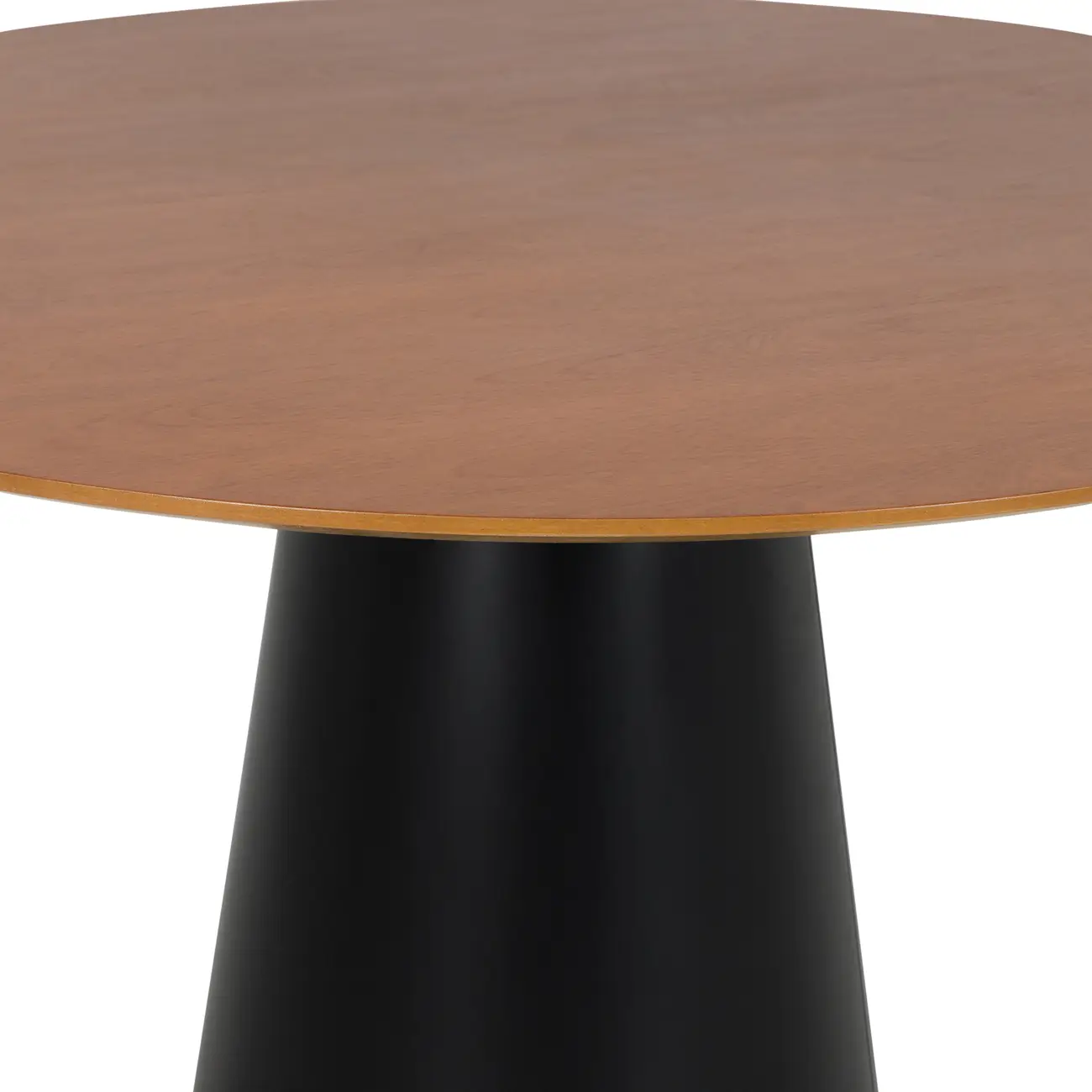 MESA REDONDA 1,35 M MAK WOOD - PRETO/NOZES - Foto 4