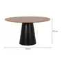 MESA REDONDA 1,35 M MAK WOOD - PRETO/NOZES - Foto 5