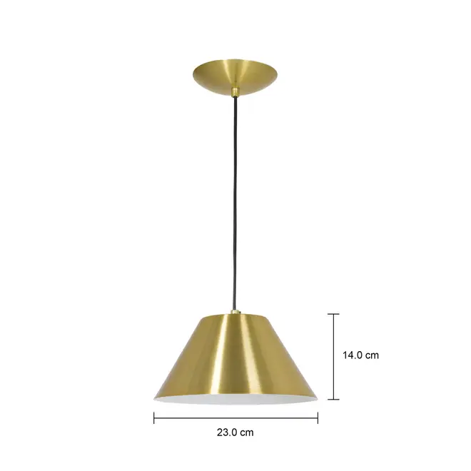 LUMINÁRIA DE TETO POKER - DOURADO/BRANCO - Foto 5