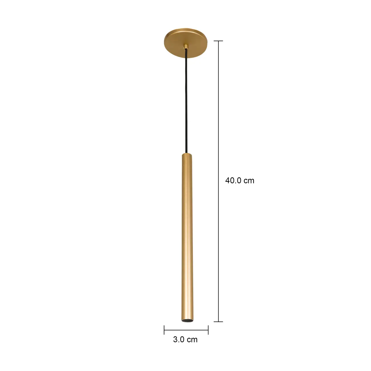 LUMINÁRIA DE TETO 40 CM TUBING - DOURADO - Foto 5