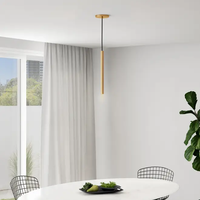 LUMINÁRIA DE TETO 40 CM TUBING - DOURADO - Foto 6