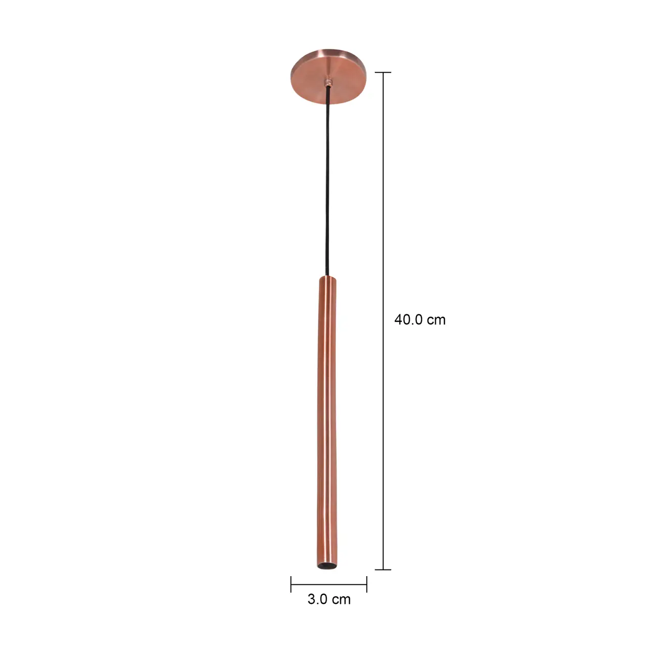 LUMINÁRIA DE TETO 40 CM TUBING - COBRE - Foto 5