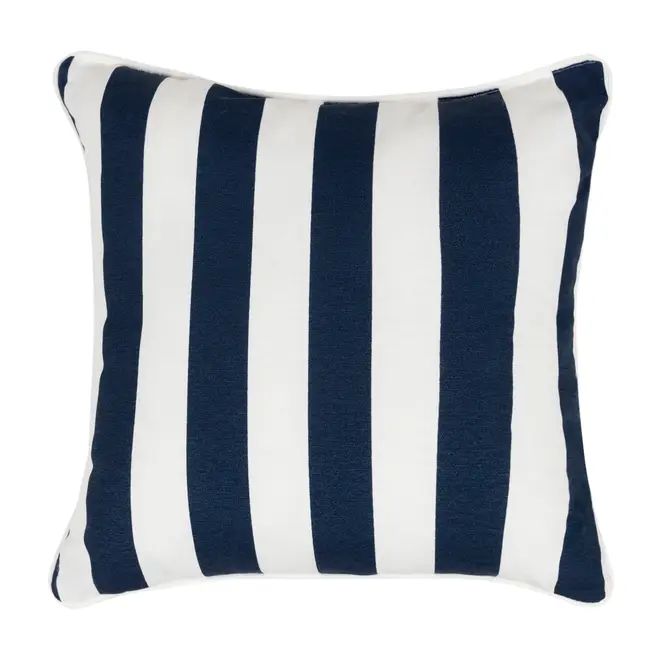 ALMOFADA 45 CM BLUESTRIPE - AZUL ESCURO/BRANCO - Foto 1