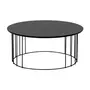 MESA DE CENTRO REDONDA 70 CM HELMON - PRETO/PRETO - Foto 1