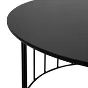 MESA DE CENTRO REDONDA 70 CM HELMON - PRETO/PRETO - Foto 4