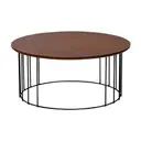 PRETO/NOZES - MESA DE CENTRO REDONDA 70 CM HELMON