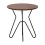 DREW MESA LATERAL BAIXA REDONDA 42 CM - PRETO/NOZES - Foto 3