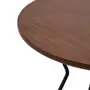 DREW MESA LATERAL BAIXA REDONDA 42 CM - PRETO/NOZES - Foto 5