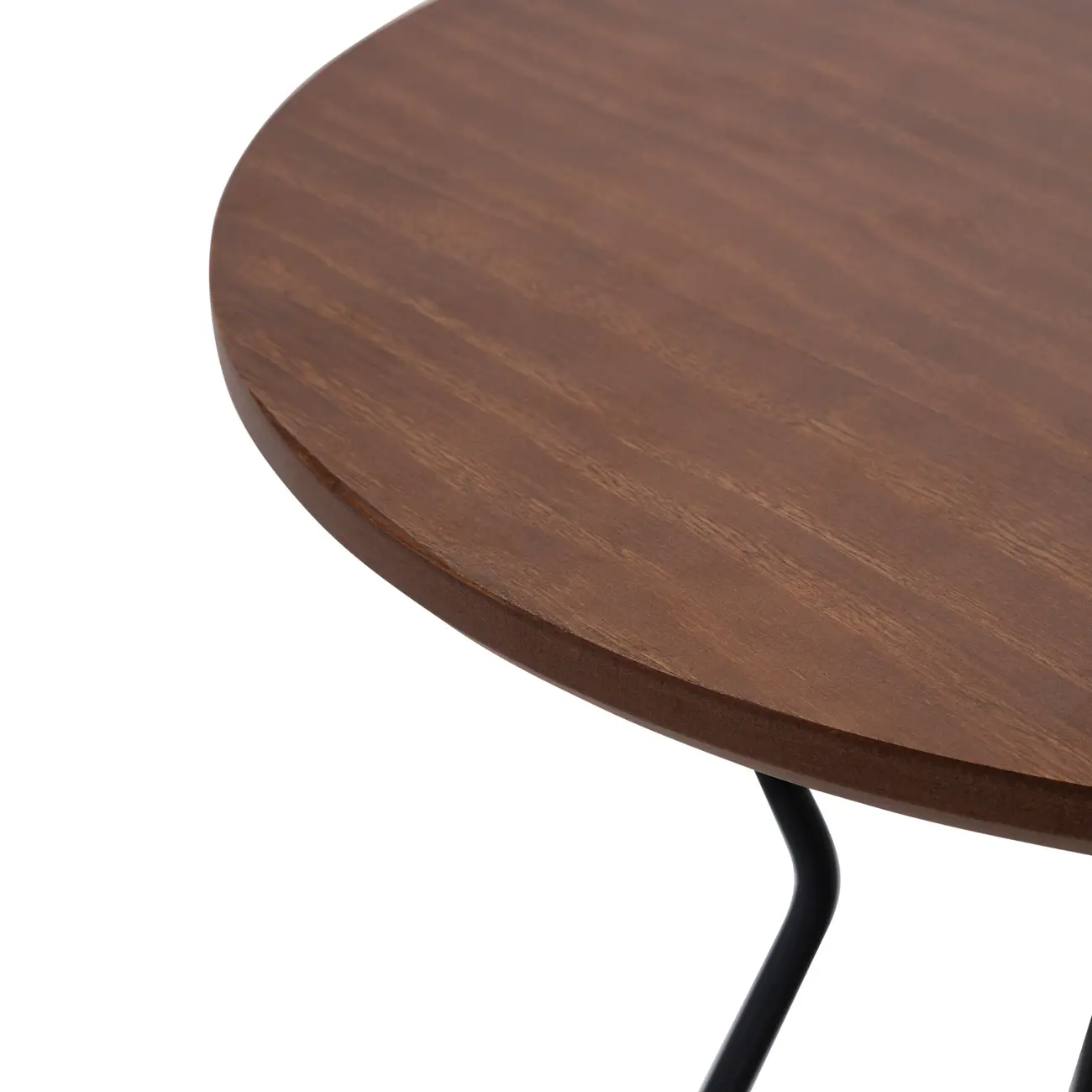 DREW MESA LATERAL BAIXA REDONDA 42 CM - PRETO/NOZES - Foto 5