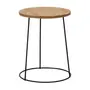 MESA LATERAL REDONDA 40 CM FLOYEN - PRETO/AMÊNDOA - Foto 2