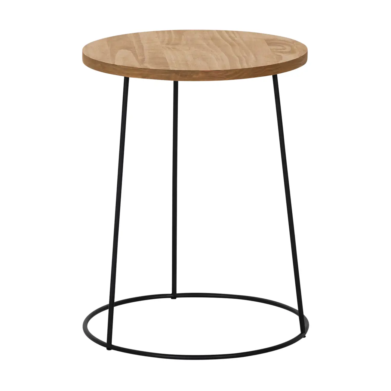 MESA LATERAL REDONDA 40 CM FLOYEN - PRETO/AMÊNDOA - Foto 2