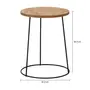 MESA LATERAL REDONDA 40 CM FLOYEN - PRETO/AMÊNDOA - Foto 4