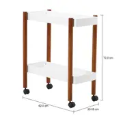 CARRINHO 62 CM X 30 CM JUCA - NOZES/BRANCO - Foto 7