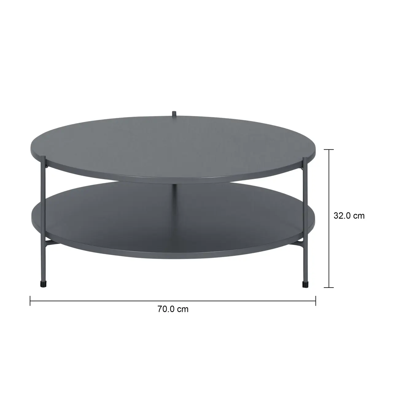 MESA DE CENTRO REDONDA 70 CM ZAKIM - KONKRET - Foto 5