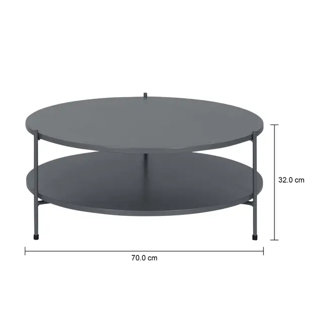 MESA DE CENTRO REDONDA 70 CM ZAKIM - KONKRET - Foto 5