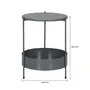 MESA LATERAL REDONDA 40 CM ZAKIM - KONKRET - Foto 4