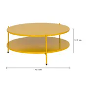 MESA DE CENTRO REDONDA 70 CM ZAKIM - LIMONITA - Foto 5