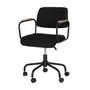 CADEIRA HOME OFFICE CARTE ELBOW - PRETO/PRETO - Foto 1