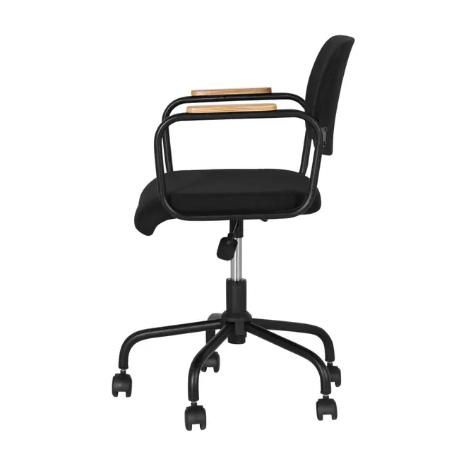 CADEIRA HOME OFFICE CARTE ELBOW - PRETO/PRETO - Foto 3