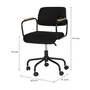 CADEIRA HOME OFFICE CARTE ELBOW - PRETO/PRETO - Foto 8