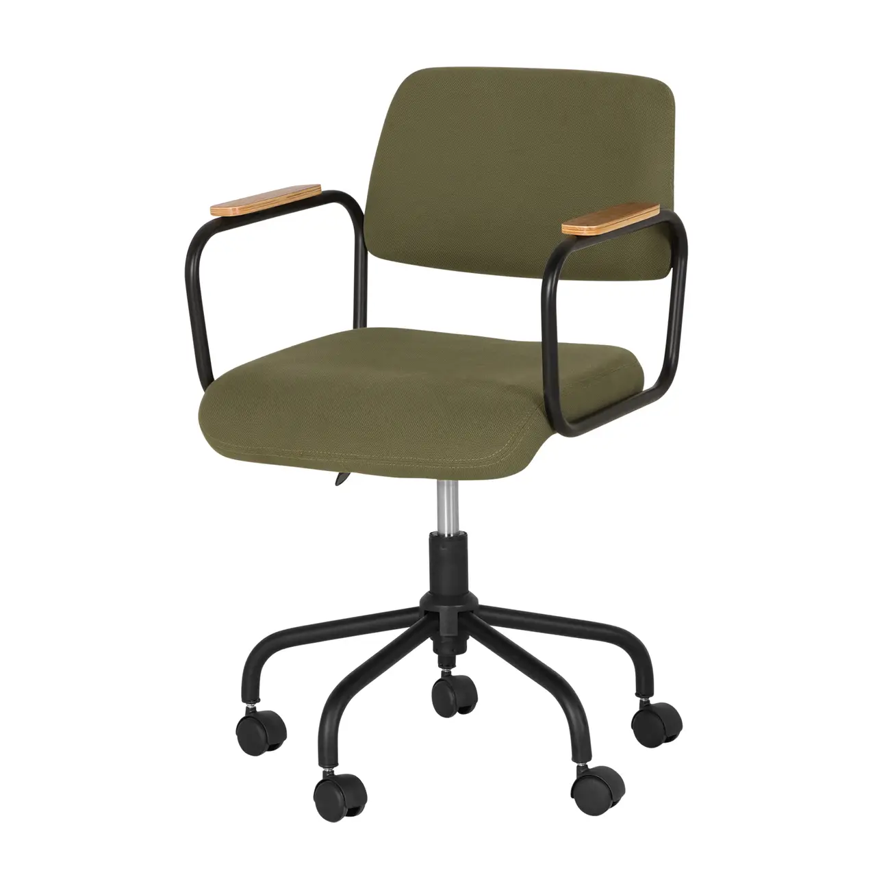 CADEIRA HOME OFFICE CARTE ELBOW - PRETO/MUSGO - Foto 1