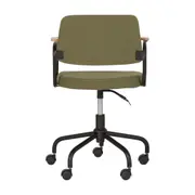 CADEIRA HOME OFFICE CARTE ELBOW - PRETO/MUSGO - Foto 4