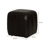 PUFF COMFY - COURO PRETO - Foto 4