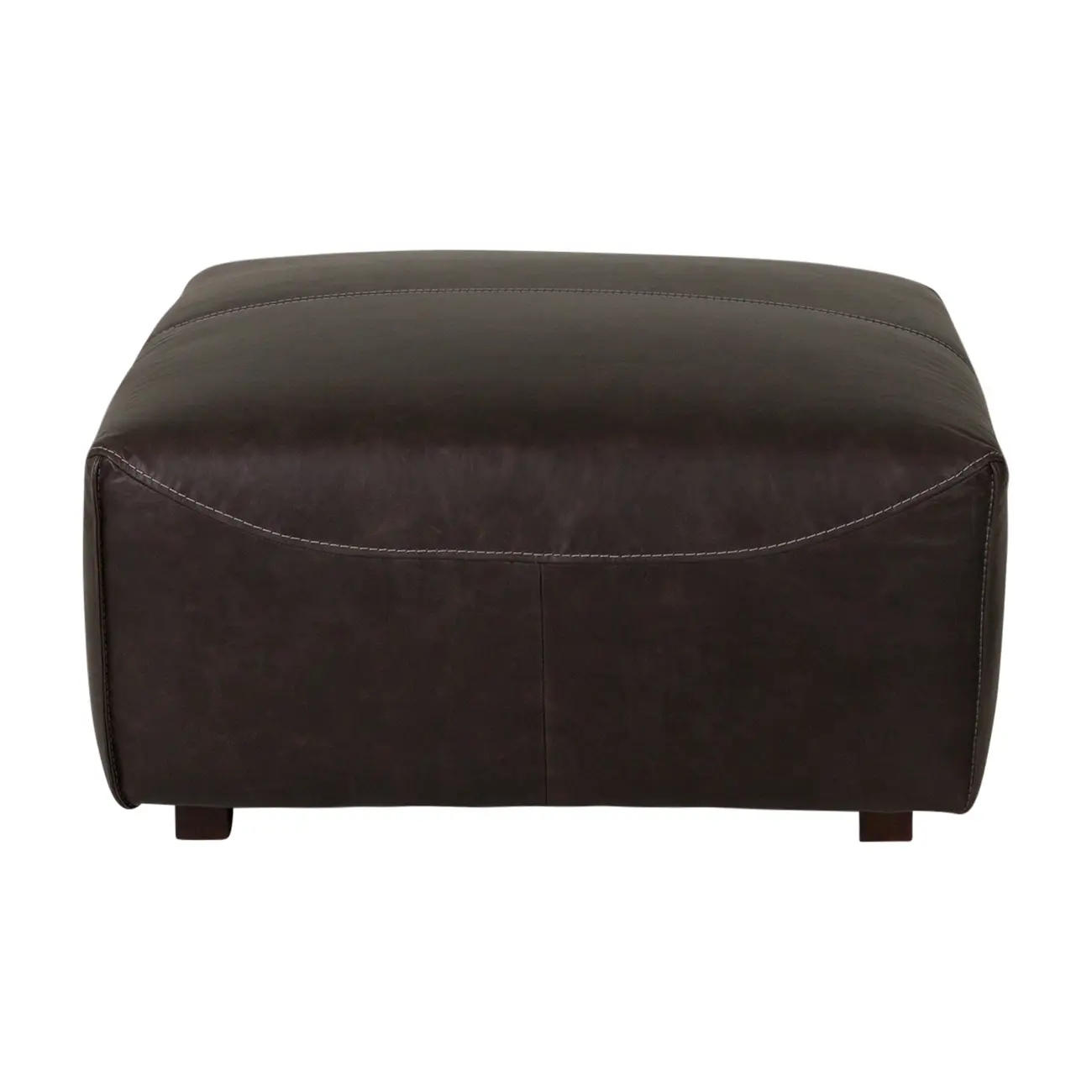PUFF 80 CM X 80 CM PUB - COURO PRETO - Foto 1