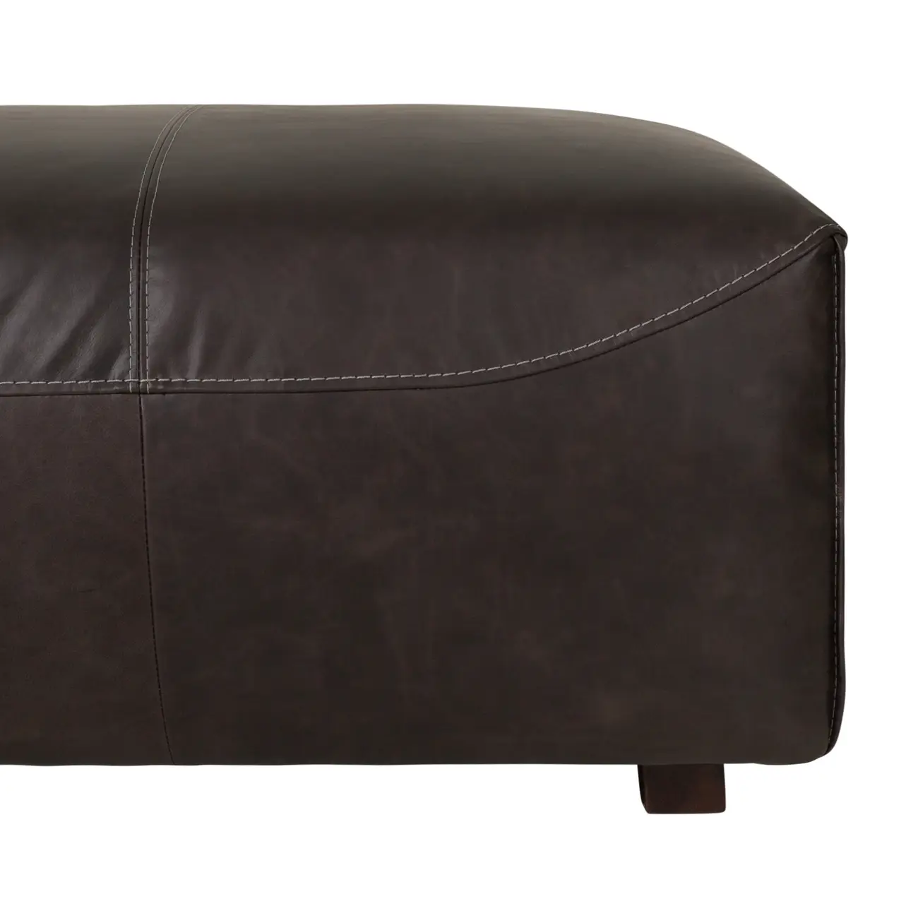 PUFF 80 CM X 80 CM PUB - COURO PRETO - Foto 3