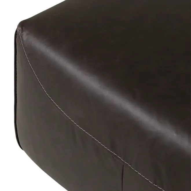 PUFF 80 CM X 80 CM PUB - COURO PRETO - Foto 4
