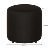 PUFF SET ROUND - PRETO - Foto 4