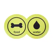 TAPETE PARA COMEDOURO PET FOOD WATER - LIMÃO SICILIANO/PRETO - Foto 1