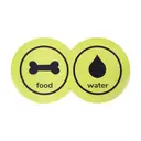 LIMÃO SICILIANO/PRETO - TAPETE PARA COMEDOURO PET FOOD WATER